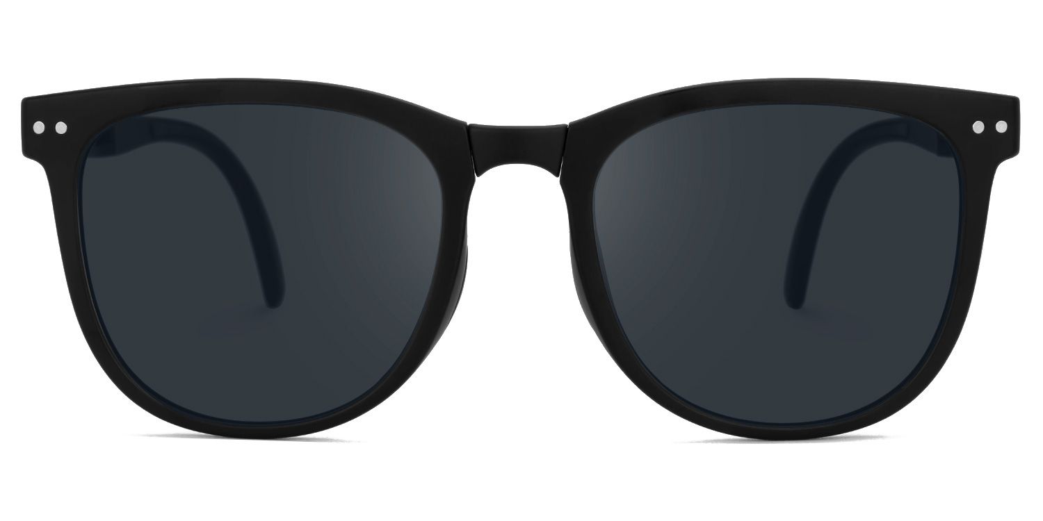 Jackopa - Square Black Sunglasses | Vooglam Angle View
