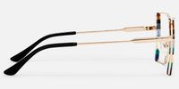 Denzel - Shop Gold Rims Bohemian Glasses Online | Vooglam Side View