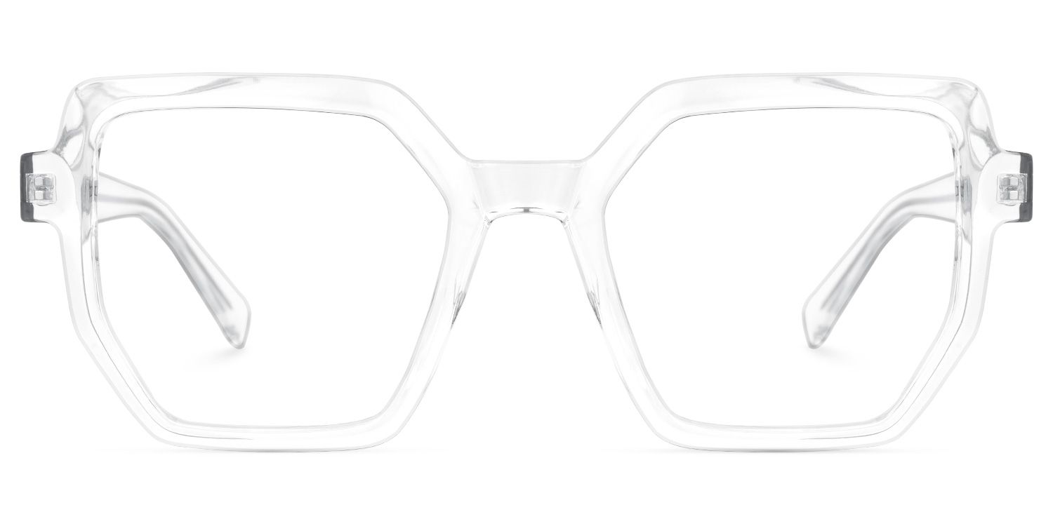 Junyin - Square Crystal Eyeglasses | Vooglam Angle View
