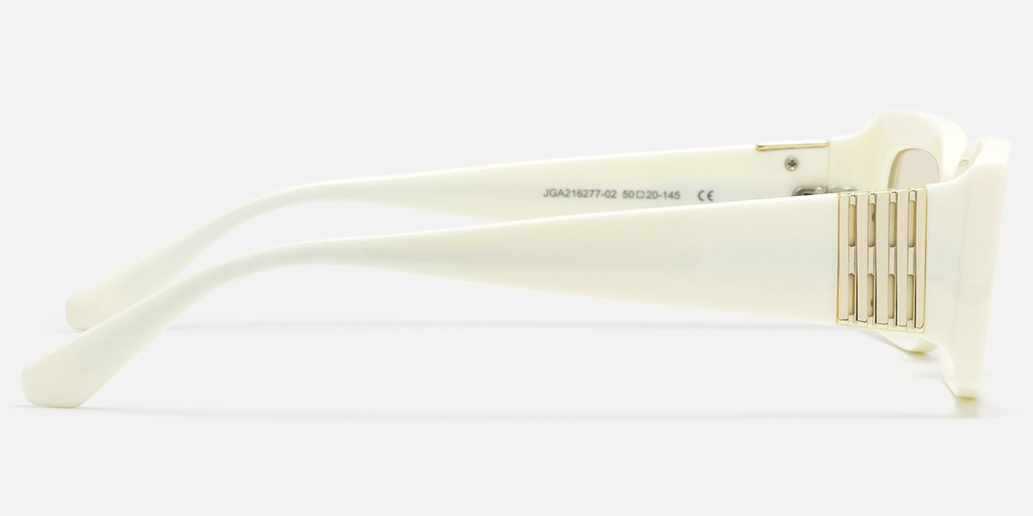 Aurelia - Off White Light Brown Sunglasses | Vooglam Side View