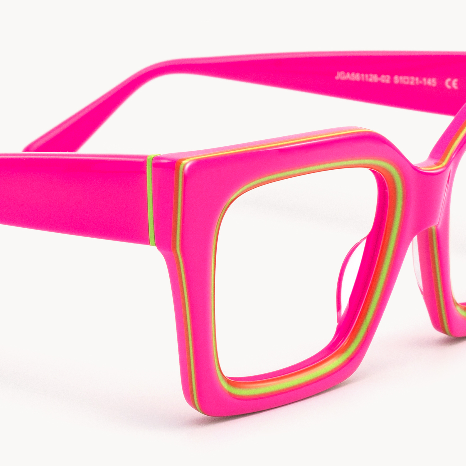 Trance - Square Pink Eyeglasses - 5