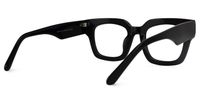 Denitsa - Square Black Eyeglasses | Vooglam Side View