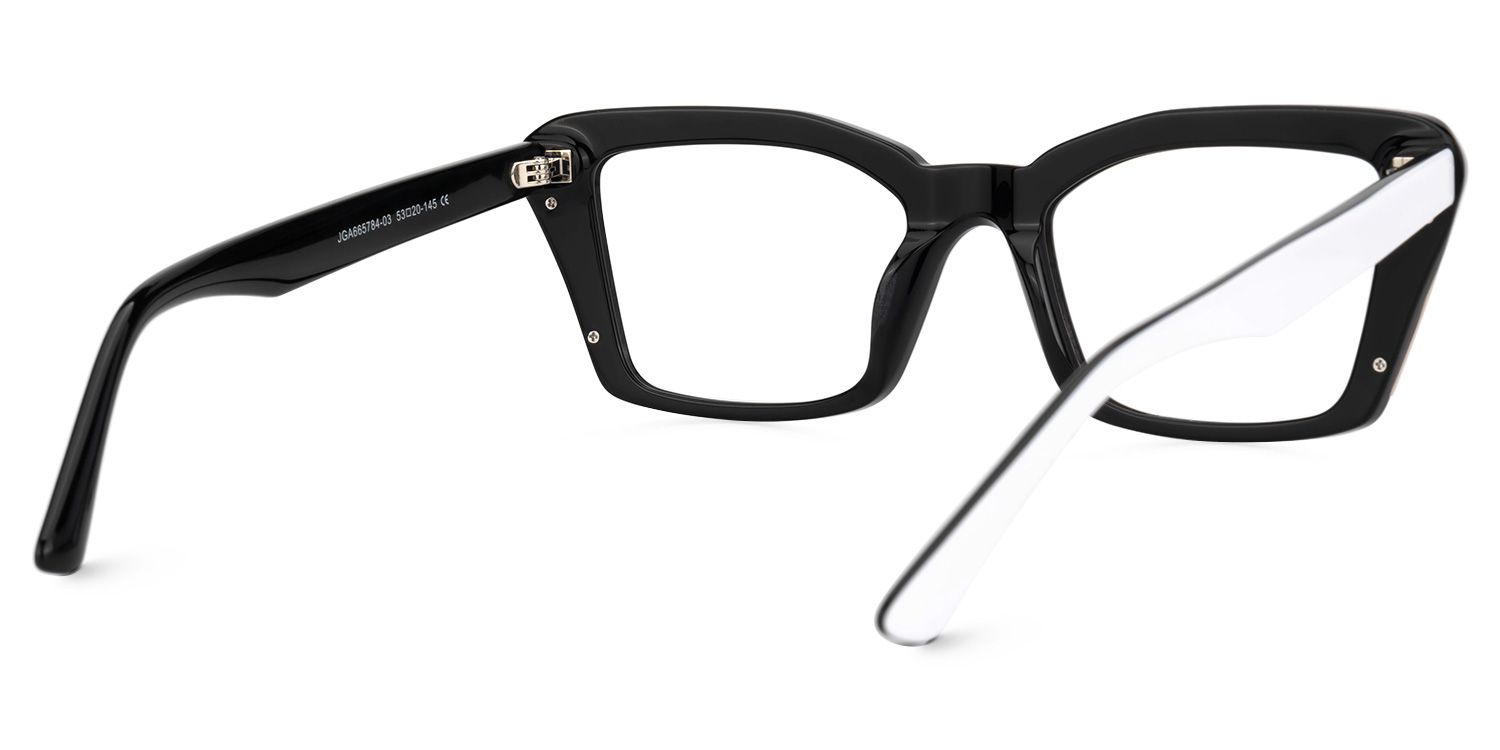 Fiachra - Rectangle White Eyeglasses | Vooglam Side View