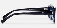 Stratus - Rectangle Blue Sunglasses | Vooglam Side View