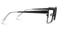 Cairbre - Rectangle Black/Silver Eyeglasses | Vooglam 