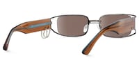 Riff - Rectangle Grey Sunglasses - 4