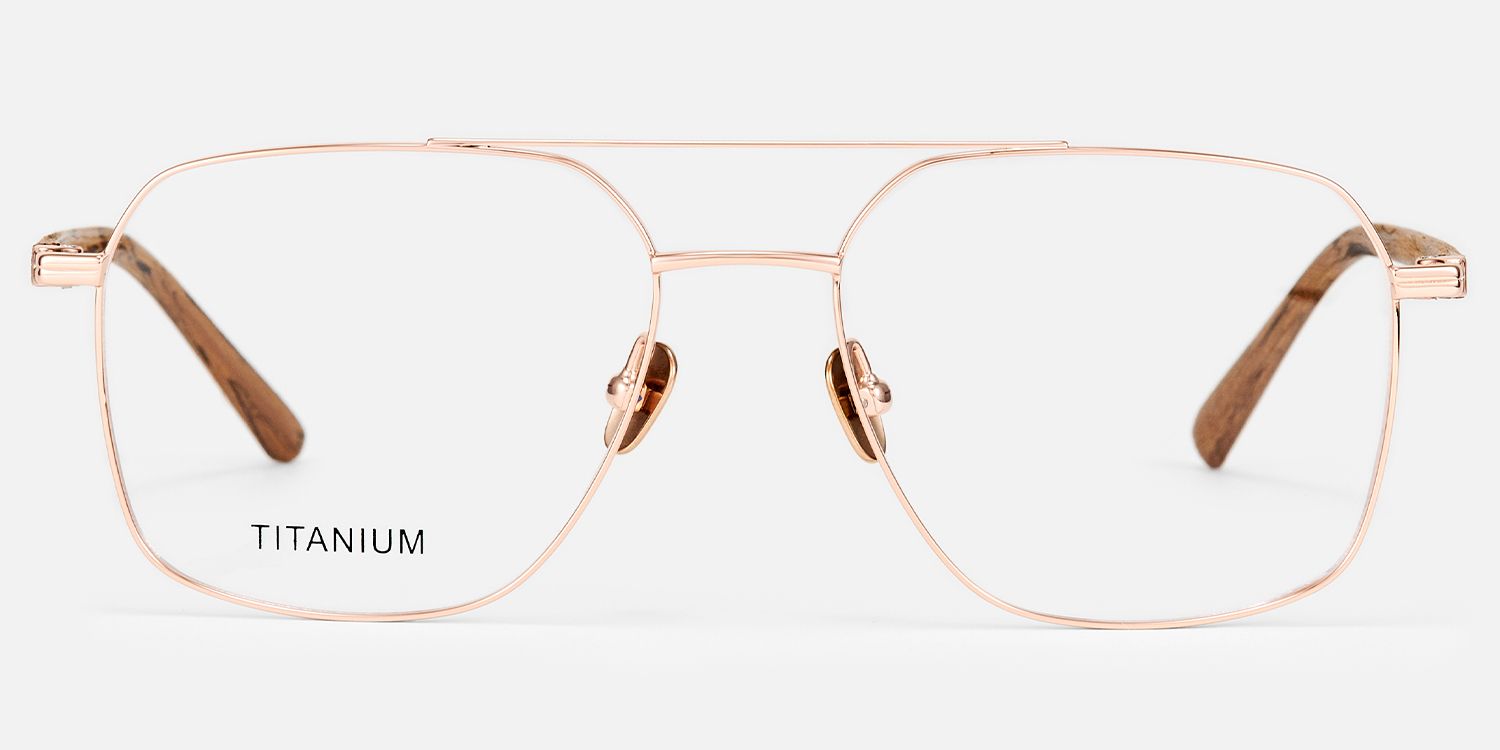 York - Aviator Gold Eyeglasses product detail 2
