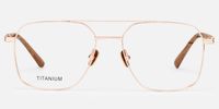 York - Aviator Gold Eyeglasses | Vooglam Angle View