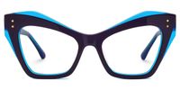 Ryann - Cat Eye Purple Eyeglasses | Vooglam Angle View