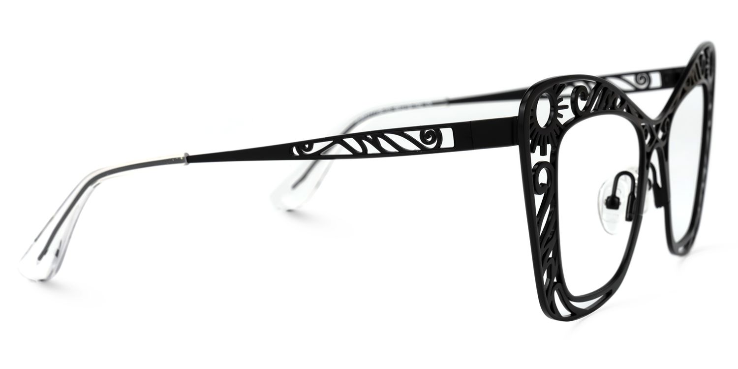 Adita - Cat Eye Black Eyeglasses | Vooglam 4