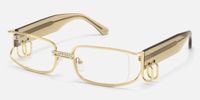 Riff - Rectangle Gold Eyeglasses