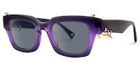 Sabrina - Rectangle Purple Sunglasses - 2