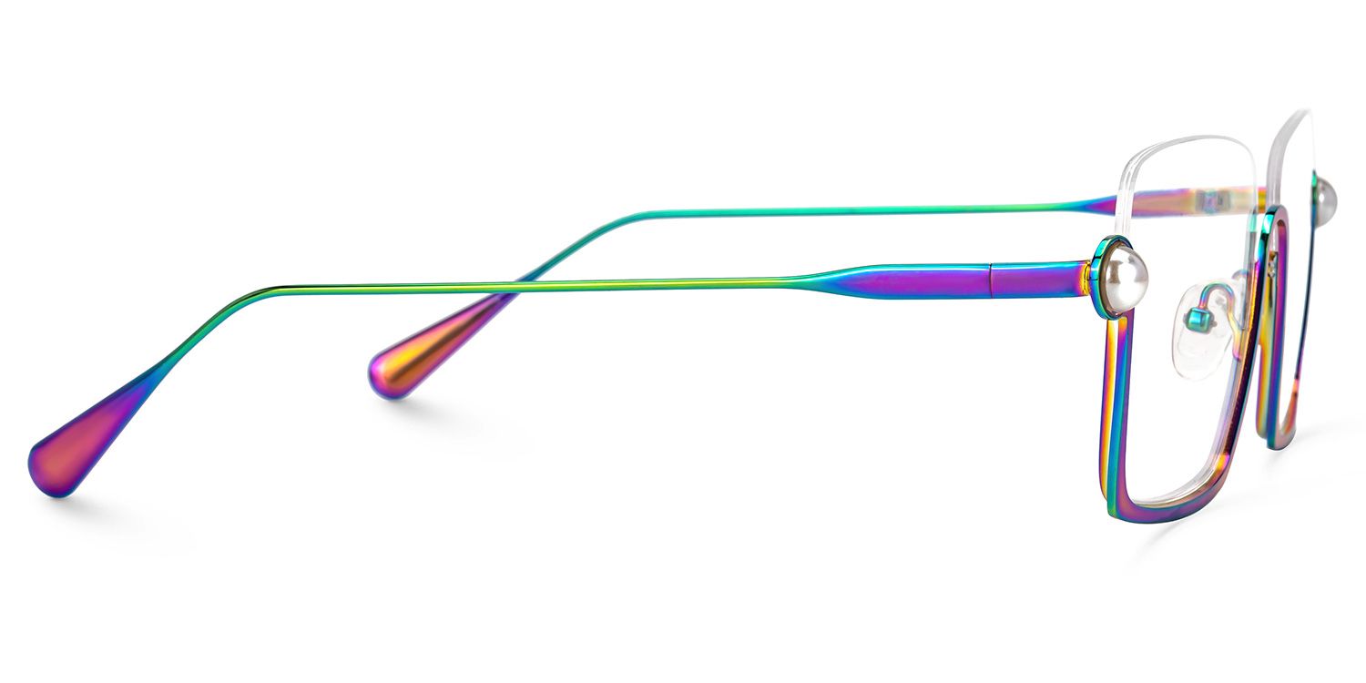 Fenella - Square Multicolor Eyeglasses | Vooglam 4