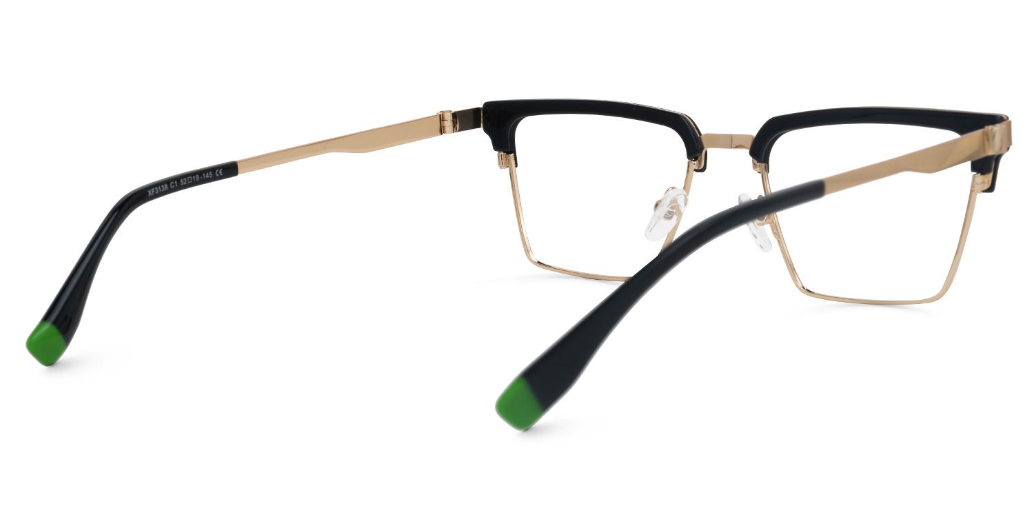 Eithne - Browline Black Eyeglasses by Vooglam - Side View