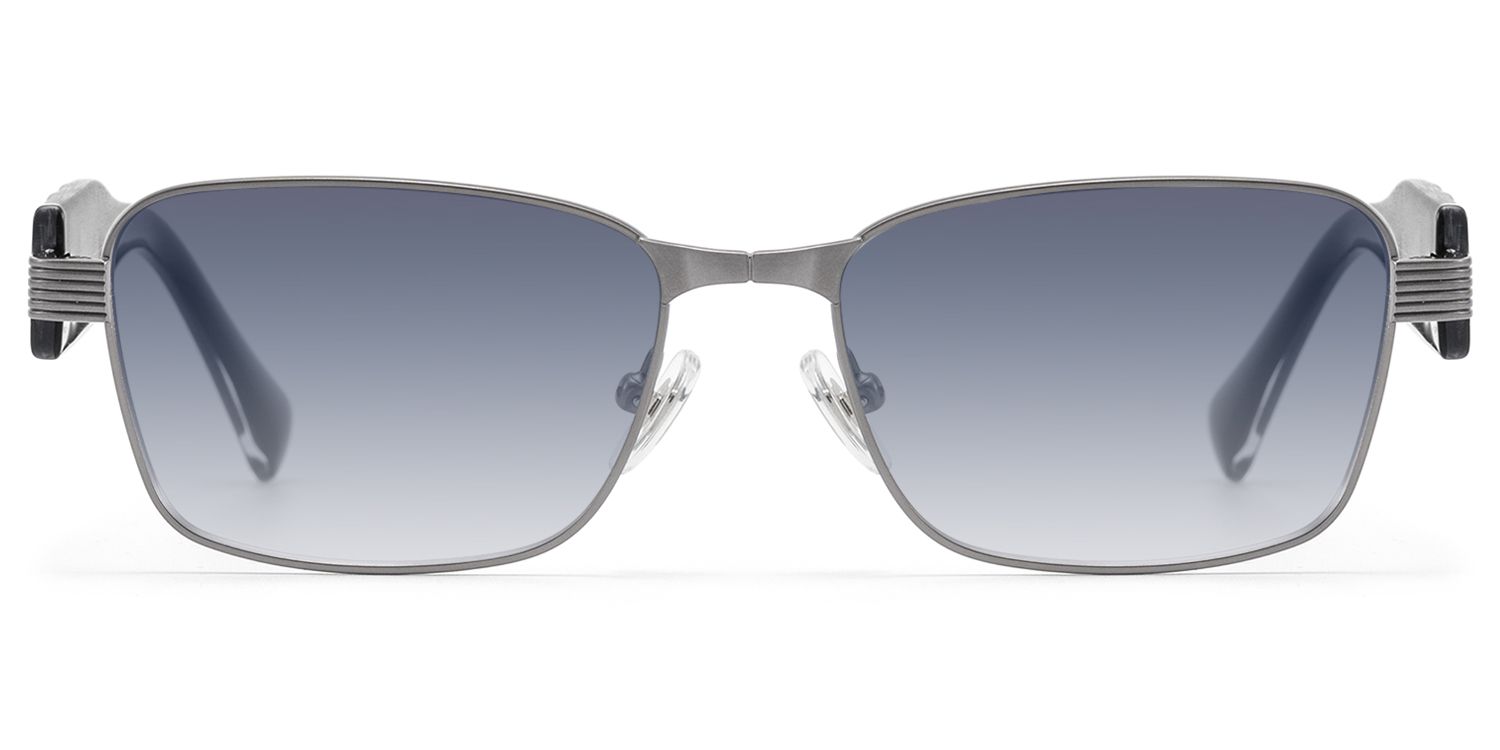 Frame Size of Toyo - Gradient Lens Gunmetal Rectangle Sunglasses | Vooglam
