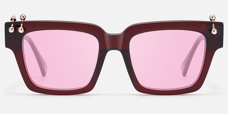 PIERCE - Square Red Sunglasses