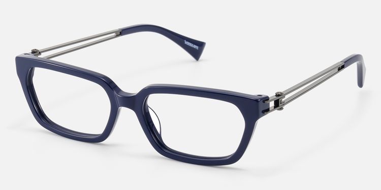 Scarpa - Blue Gunmetal Wire Temple Glasses | Vooglam