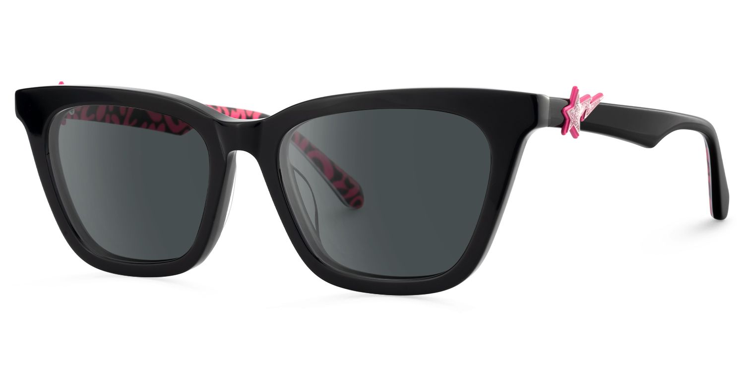 Jaiana - Cat Eye Black Sunglasses | Vooglam Front View