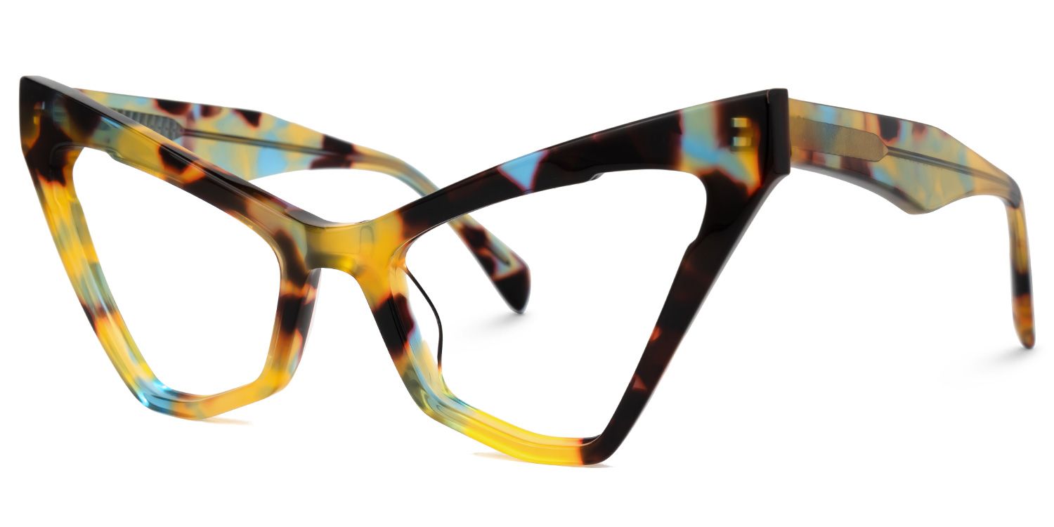 Caitlyn - Cat Eye Tortoise Eyeglasses | Vooglam Front View