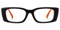 Horizon - Rectangle Black Eyeglasses | Vooglam Angle View
