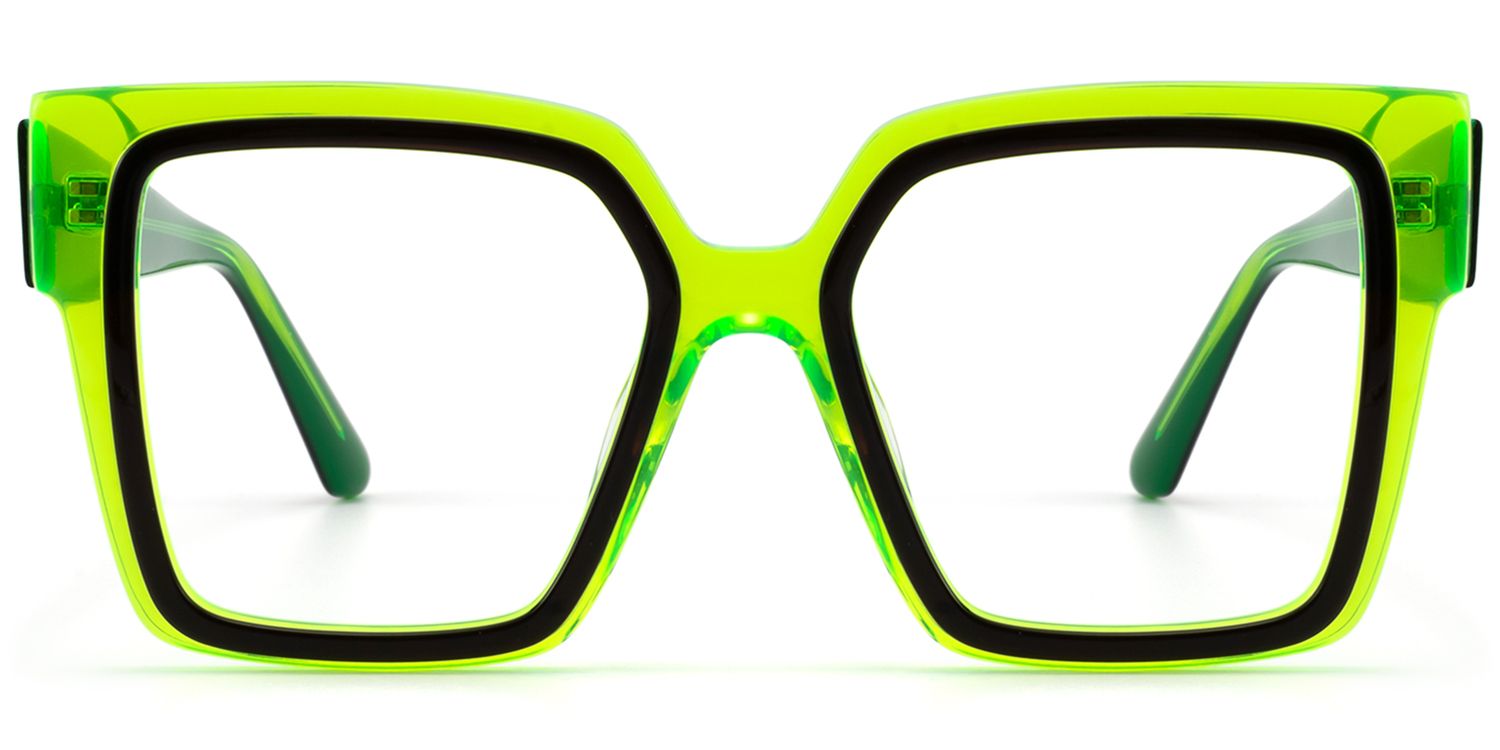 Frame Size of Huffman - Square Green Eyeglasses | Vooglam