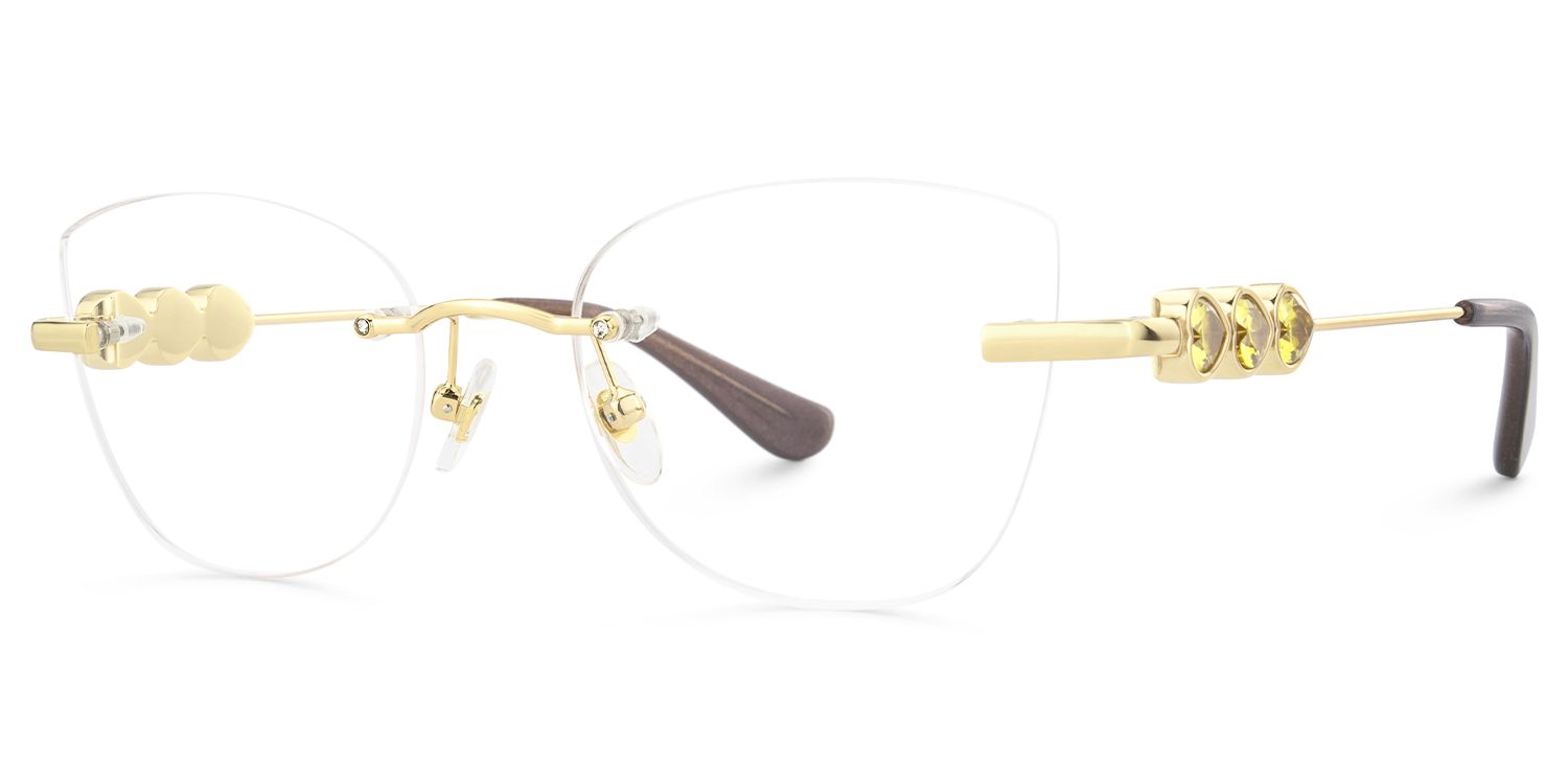 Muse - Cat Eye Brown Eyeglasses | Vooglam Front View