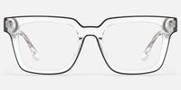 Fractal - Square Transparent Eyeglasses | Vooglam Angle View