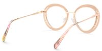 Hafiz - Round Pink Eyeglasses | Vooglam Side View