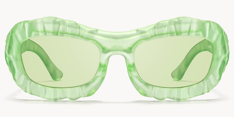 The Geologist - Geometric Green Sunglasses