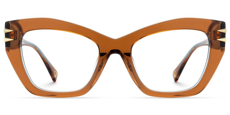 Manon - Cat Eye Brown Eyeglasses