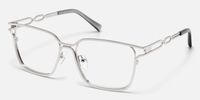 Frenzy - Rectangle Silver Eyeglasses