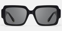 Axis - Gray Tint Black Art Deco Sunglasses | Vooglam Angle View