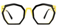 Ellard - Geometric Black Eyeglasses | Vooglam Angle View