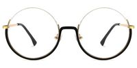 Raleigh - Round Black Eyeglasses | Vooglam Angle View