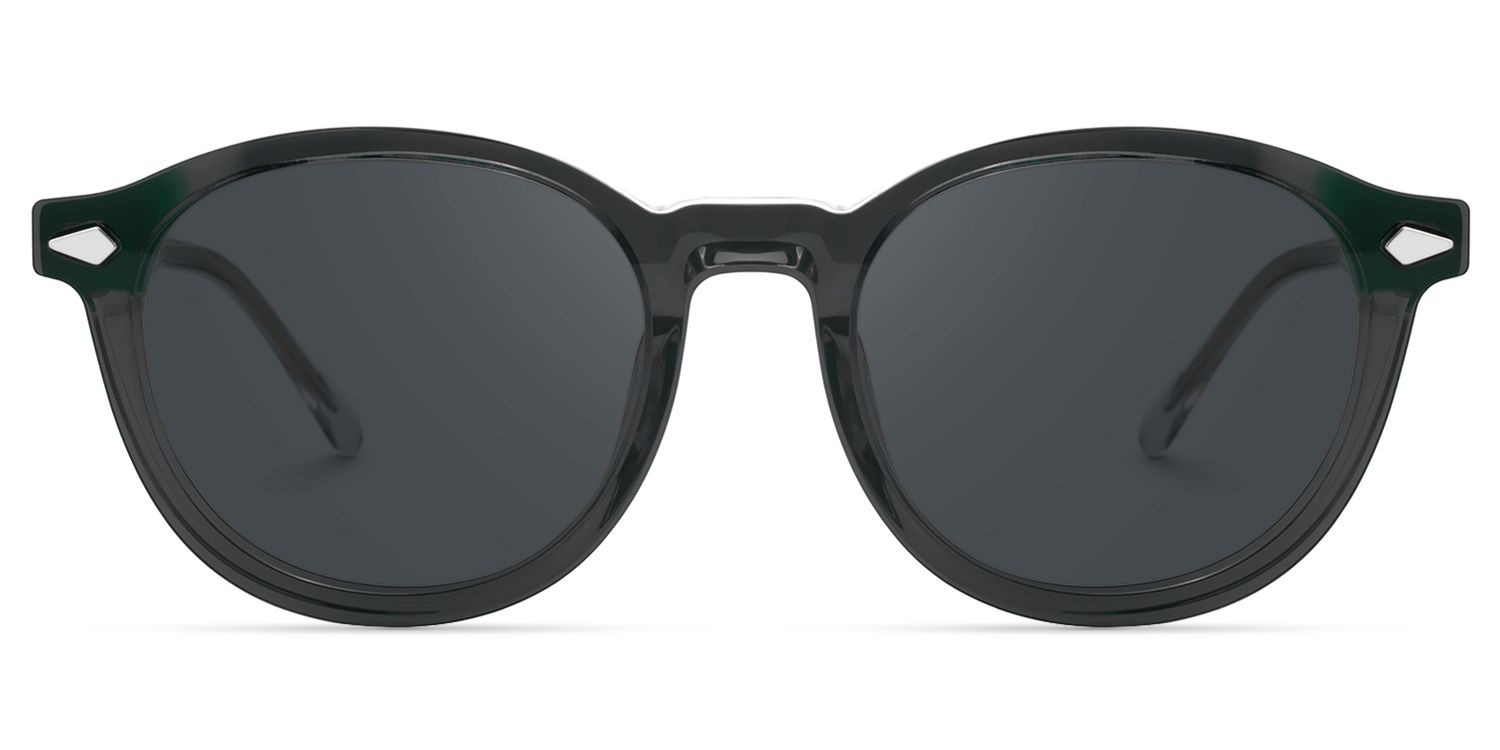 Ferguson - Round Crystal Sunglasses | Vooglam Front View