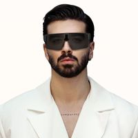 Nadim - Aviator Black Fit Over Sunglasses | Vooglam On Model