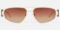 Orbit - Aviator Gold Sunglasses | Vooglam Angle View