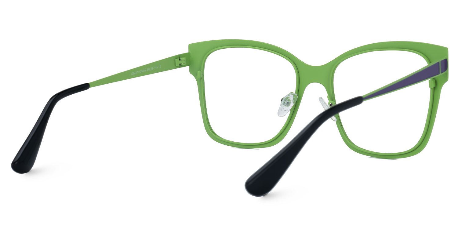 Emerson - Square Purple Eyeglasses | Vooglam Side View