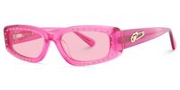 Quentin - Rectangle Pink Sunglasses | Vooglam Front View