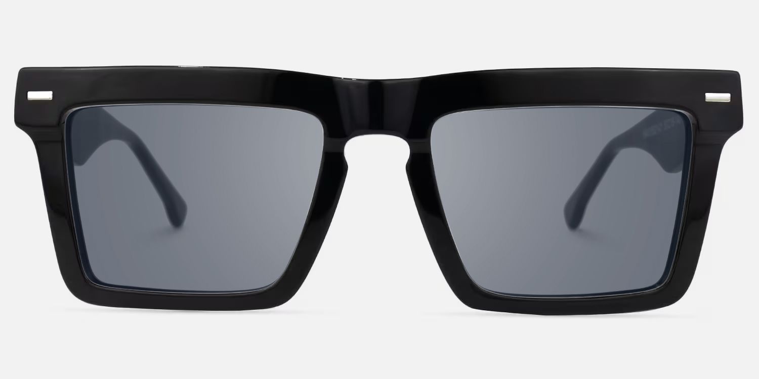 Kenty - Thick Frames Eclectic Black Sunglasses product detail 2
