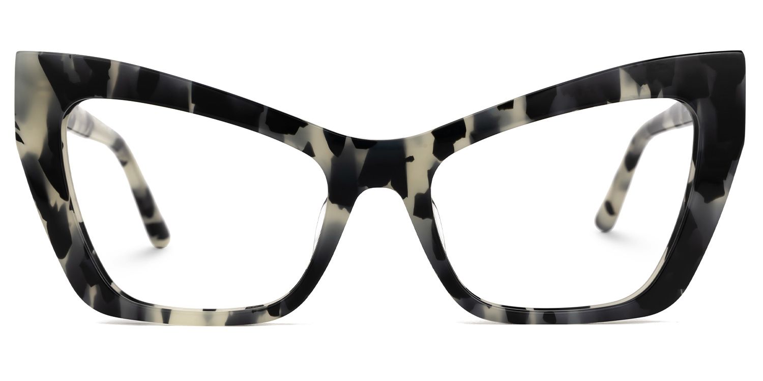 Bader - Cat Eye Grey/Tortoise Eyeglasses Eclectic Style | Vooglam Angle View
