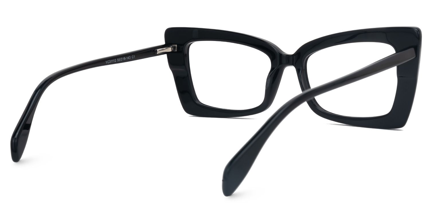 Edom - Rectangle Black Eyeglasses product detail 3