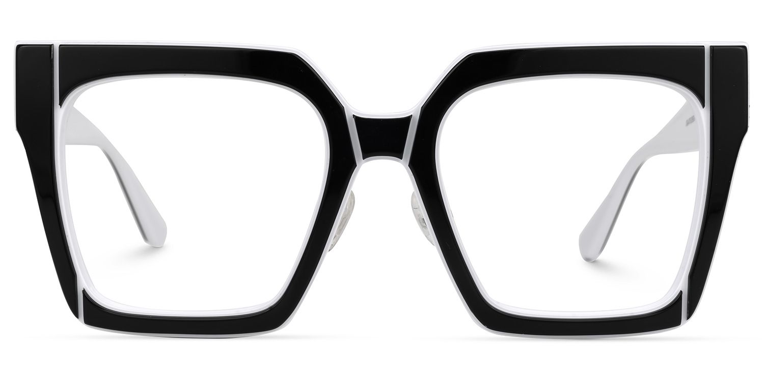 Desmond - Square Black Eyeglasses | Vooglam Angle View