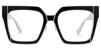 Desmond - Square Black Eyeglasses | Vooglam Angle View
