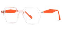 Hachiro - Geometric Crystal Eyeglasses | Vooglam Front View