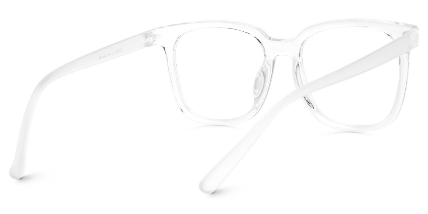 Faina - Square Crystal Eyeglasses | Vooglam Side View