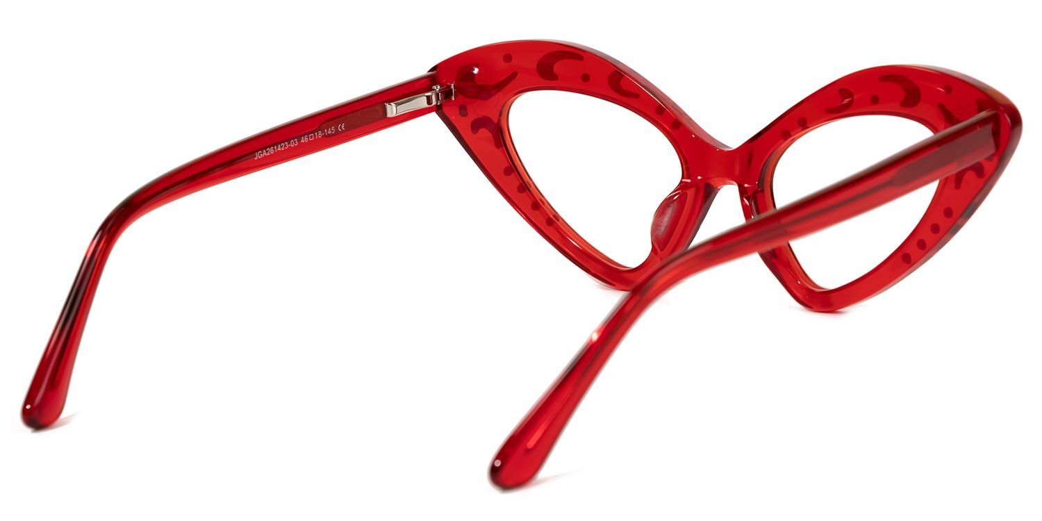 Keyshawn - Cat Eye Red Eyeglasses product detail 3