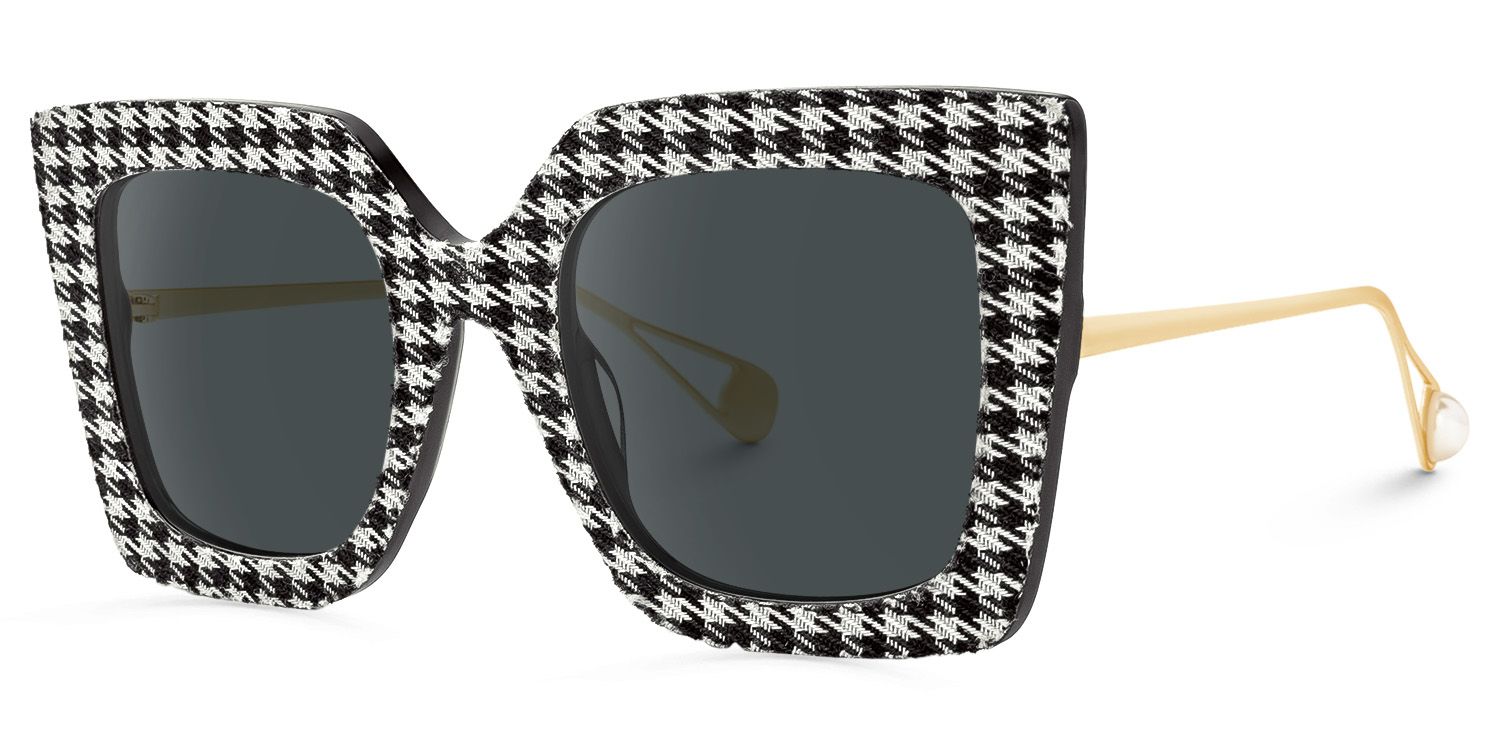 Faustus - Square Pattern Sunglasses | Vooglam Front View