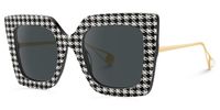 Faustus - Square Pattern Sunglasses | Vooglam Front View