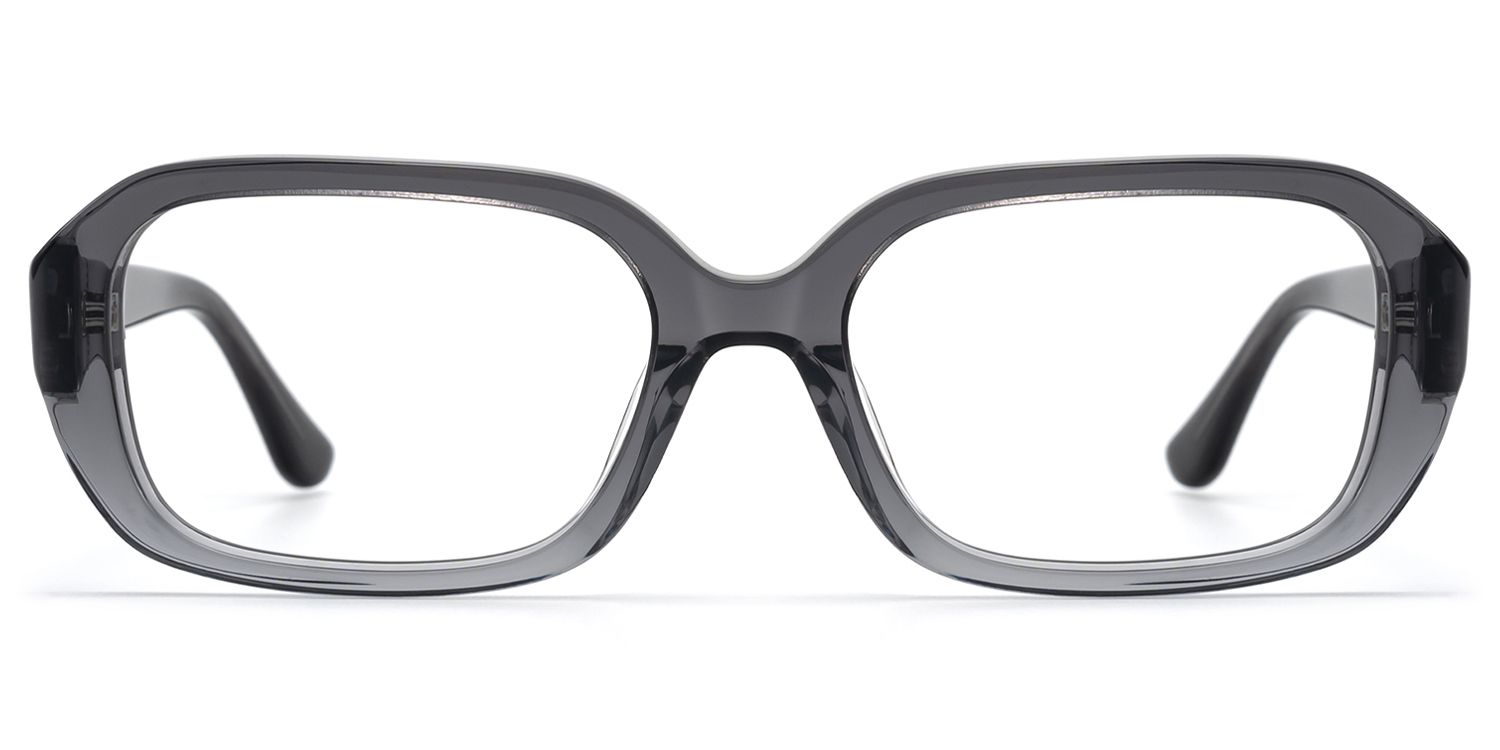 Frame Size of Mies - Gradient Gray Glasses with with Screw Deco | Vooglam
